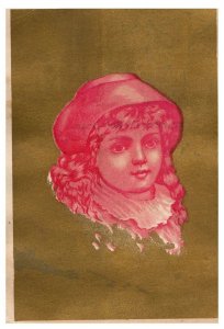 1880's Lot of 2 Rhymes Cleansine The Cleanser Cute Girls Trade Card P122