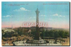 Old Postcard Paris Place de la Bastille and the July Column