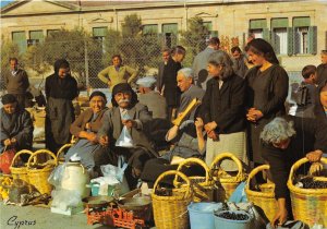 Lot 8 cyprus market scene types folklore