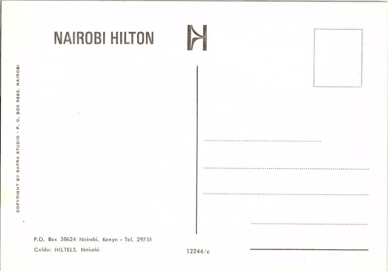 Nairobi Hilton Hotel Kenya Multiview Continental Chrome Postcard