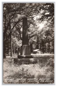 Junction City Kansas Quivira Marker Denoting Discovery By Coronado Postcard RPPC