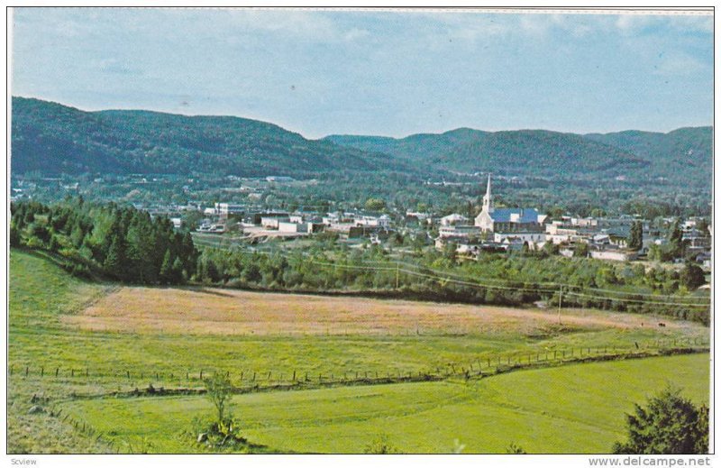 View of the village taken from Mont-St-Jovite, Quebec, Canada,  PU-40-60s
