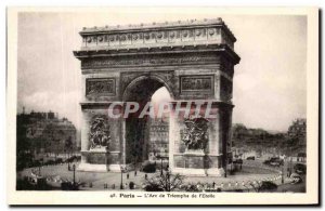 Old Postcard Paris L & # 39Arc De Triomphe of & # 39Etoile