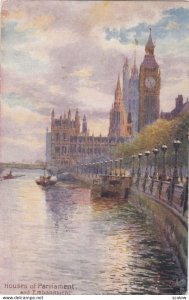 The Houses of Parliament, London, England, 1900-1910s; TUCK 7898