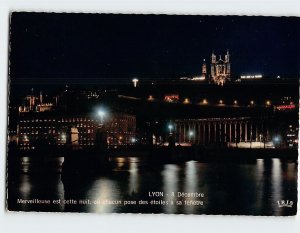 Postcard Pont du palais de justice, Lyon, France