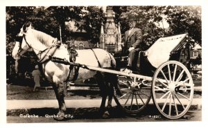 Vintage Postcard 1920's Caleche Quebec City Associated Screen News Limited