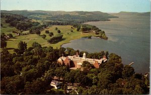 Vtg 1950s Otesaga Hotel Cooperstown Ostesaga Lake New York NY View Postcard