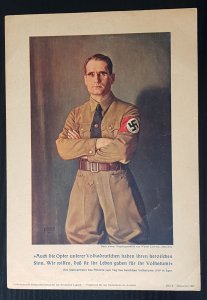 GERMANY THIRD 3rd REICH ORIGINAL RARE WILLRICH VDA MAXI CARD PRINT RULDOLF HESS