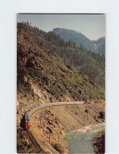 Postcard The California Zephyr winds through Feather River Canyon California USA