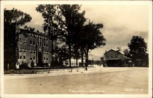 Trenton GA Street Bldgs Store CLINE Real Photo Postcard