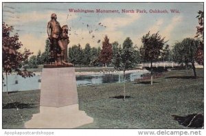 Wisconsin Oshkosh Washington Monument North Park 1916