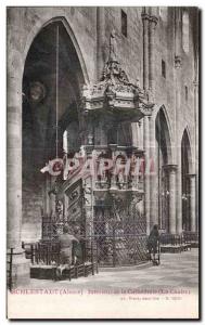 Postcard Old Schlestadt Interior of the Cathedral Selestat