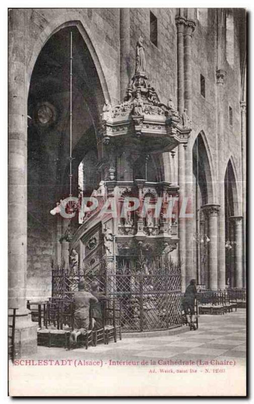 CPA Interior Schlestadt of the Selestat Cathedral