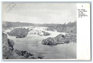 c1930 Falls Great Falls Cliff Rocks Lake Potomac Washington DC Vintage Postcard