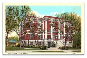 Postcard Court House Pratt Kansas