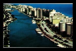 INDIAN CREEK MIAMI BEACH FLORIDA AERIAL VIEW