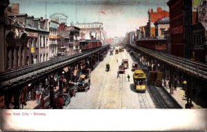 New York City Trolleys At The Bowery