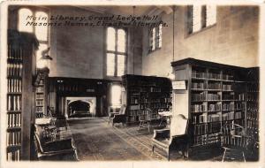 Pennsylvania Pa Real Photo RPPC Postcard '24 ELIZABETHTOWN Masonic Hall Interior