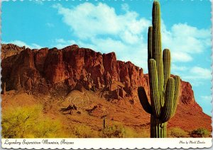 CONTINENTAL SIZE POSTCARD LEGENDARY SUPERSTITION MOUNTAIN ARIZONA 1970s YD