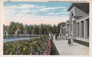 Illinois Chicago Fountain and Pavilion In Douglas Park