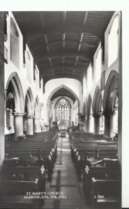 London Postcard - St Mary's Church - Harrow-on-The-Hill, Real Photo - Ref 17006A