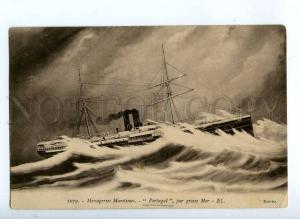 190263 MESSAGERIES MARTIMES ship PORTUGAL Vintage postcard