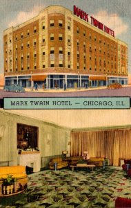 Illinois Chicago Mark Twain Hotel Curteich