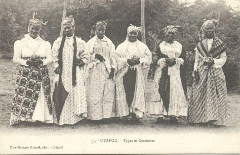 french guyana, OYAPOC, Native Types Costumes (ca. 1899)