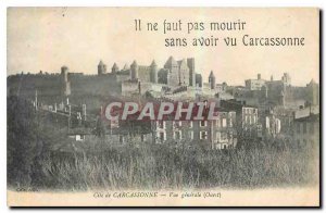Old Postcard Cite Carcassonne West General View