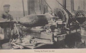 FRANCE TURNING THE FRENCH 370 SHELL WW1 MILITARY POSTCARD (c. 1917)