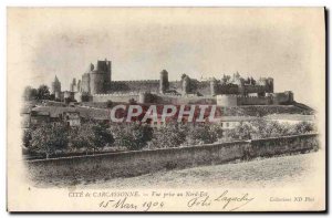 Old Postcard Cite of Carcassonne in the North East View taken