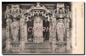 Postcard Old Brou Church Mausoleum of Philibert Figures Beau