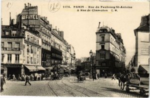 CPA Paris 12e (Dep.75) Rue du Faubourg St-Antoine & Rue de Charenton (986331)