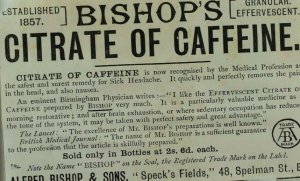 Vintage Victorian Print Ad Bishop's Citrate Of Caffeine F61