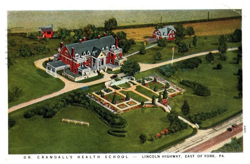 1934 Dr. Crandall's Health School, Lincoln Higway, East of York, PA c9