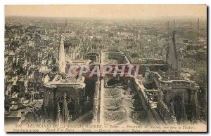 Old Postcard Ruins of the Great War Reims Panorama Ruins of view to the Theater