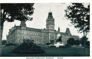 Vintage Postcard 1920's Provincial Parliament Buildings Quebec Canada