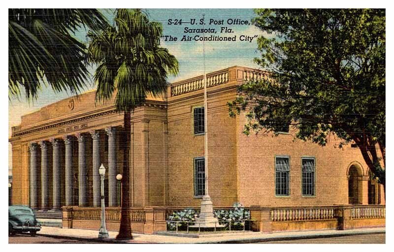 Postcard BUILDING SCENE Sarasota Florida FL AR6254