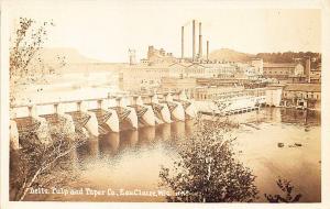 EauClaire WI Dells Pulp & Paper Company Real Photo RPPC Postcard