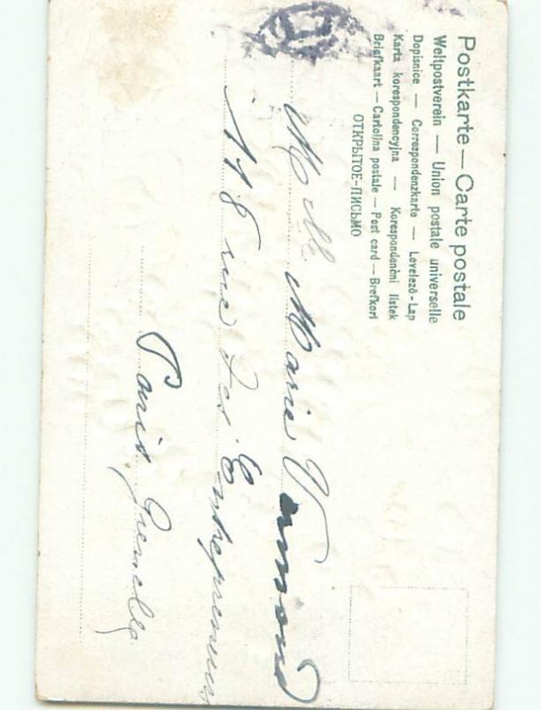 Very Old Foreign Postcard BEAUTIFUL FLOWERS SCENE AA4915