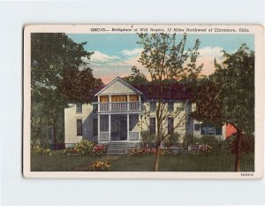 Postcard Birthplace of Will Rogers Oologah Oklahoma