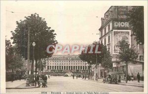 Postcard Old Rennes Januarv Avenue and Palais Saint Georges