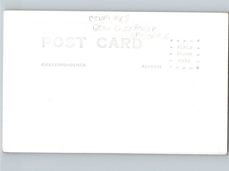 c1920 Governor Claiborne Courtyard New Orleans Louisiana LA RPPC Real Photo