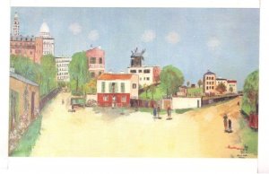 Maurice Utrillo Hotel De Ville Paris French Painting Postcard