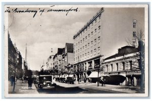 Tammerfors Tampere Finland  Postcard Hameenkatu Main Street 1930 Vintage Posted