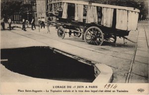 CPA PARIS ORAGE DU 15 JUIN Place St-Augustin La Tapisserie (999275)