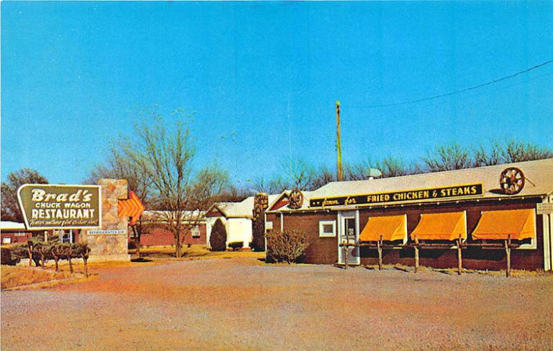 McAlester OK Brad's Chuck Wagon Mayfair Motel Route 69 Postcard 