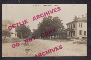 Waukau WISCONSIN RPPC c1910 MAIN STREET Pop 255 nr Oshkosh Berlin WI KB