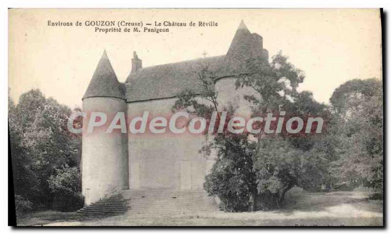 Postcard Old castle near GOUZON of Rville Panigeon