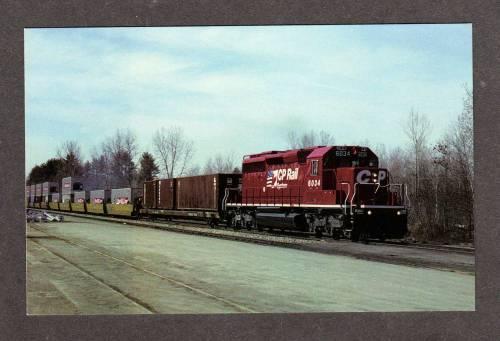 NY CP Rail System Railroad Train Loco 6034 SARATOGA SPRINGS NEW YORK Postcard